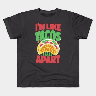 Taco fall apart food funny humour Kids T-Shirt